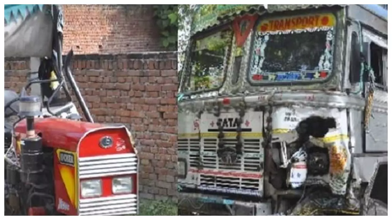 Azamgarh News: आजमगढ़ में ट्रक-ट्रैक्टर भिड़ंत: एक मजदूर की मौत, 5 गंभीर रूप से घायल, ड्राइवर फरार