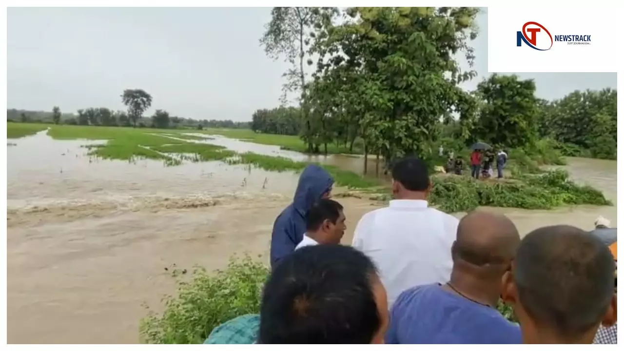 Mahrajganj News: महराजगंज में महाव नाले का तटबंध टूटा, सैकड़ों एकड़ फसल जलमग्न, राहत कार्य जारी