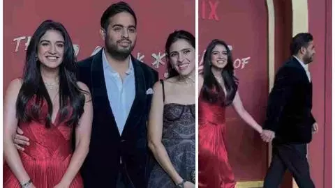 Akash ambani with wife and Radhika merchant Akash ambani with wife and Radhika merchant