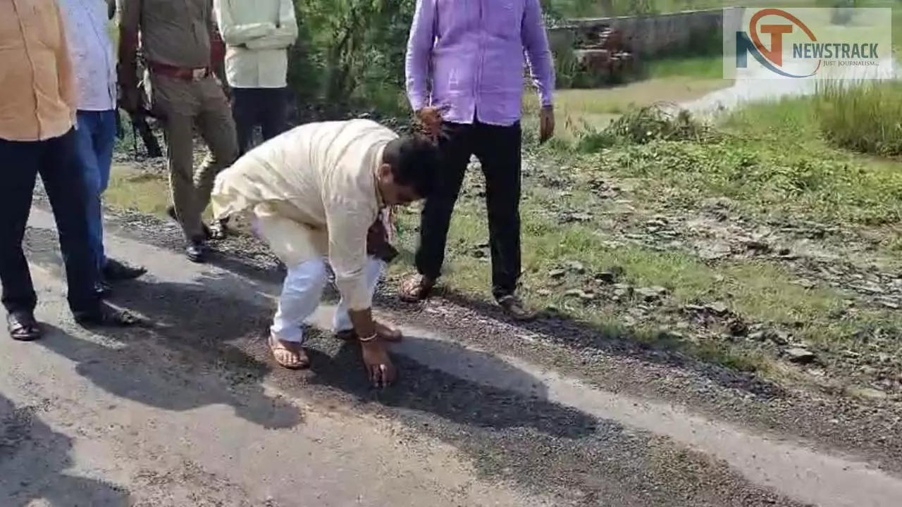 MLA rages over shoddy road construction, slaps officials