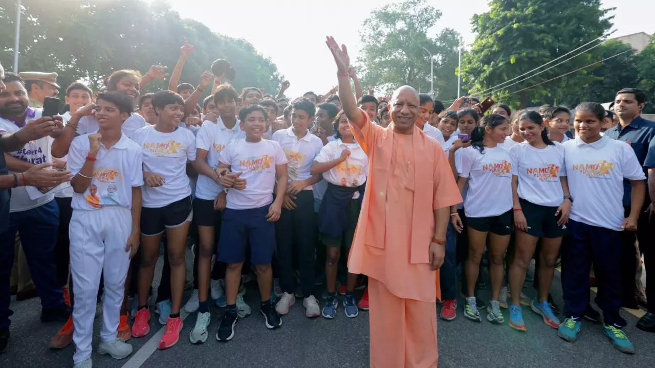 Lucknow news |Namo Marathon UP | CM Yogi |GST Reform India| Drug-Free ...