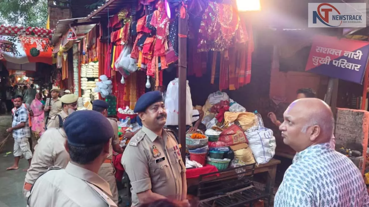 ADG Prayagraj inspects Karadham Shitala Mata Temple, gives instructions