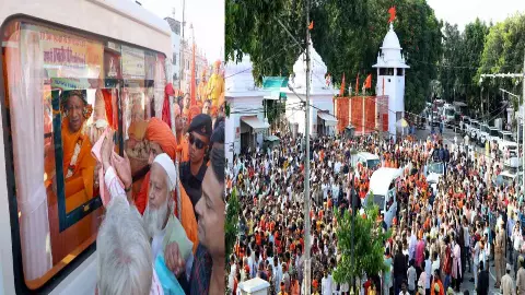 Gorakhpur News: आस्था-उल्लास के लहरों पर सवार हो निकली गोरक्षपीठाधीश्वर की विजय शोभायात्रा