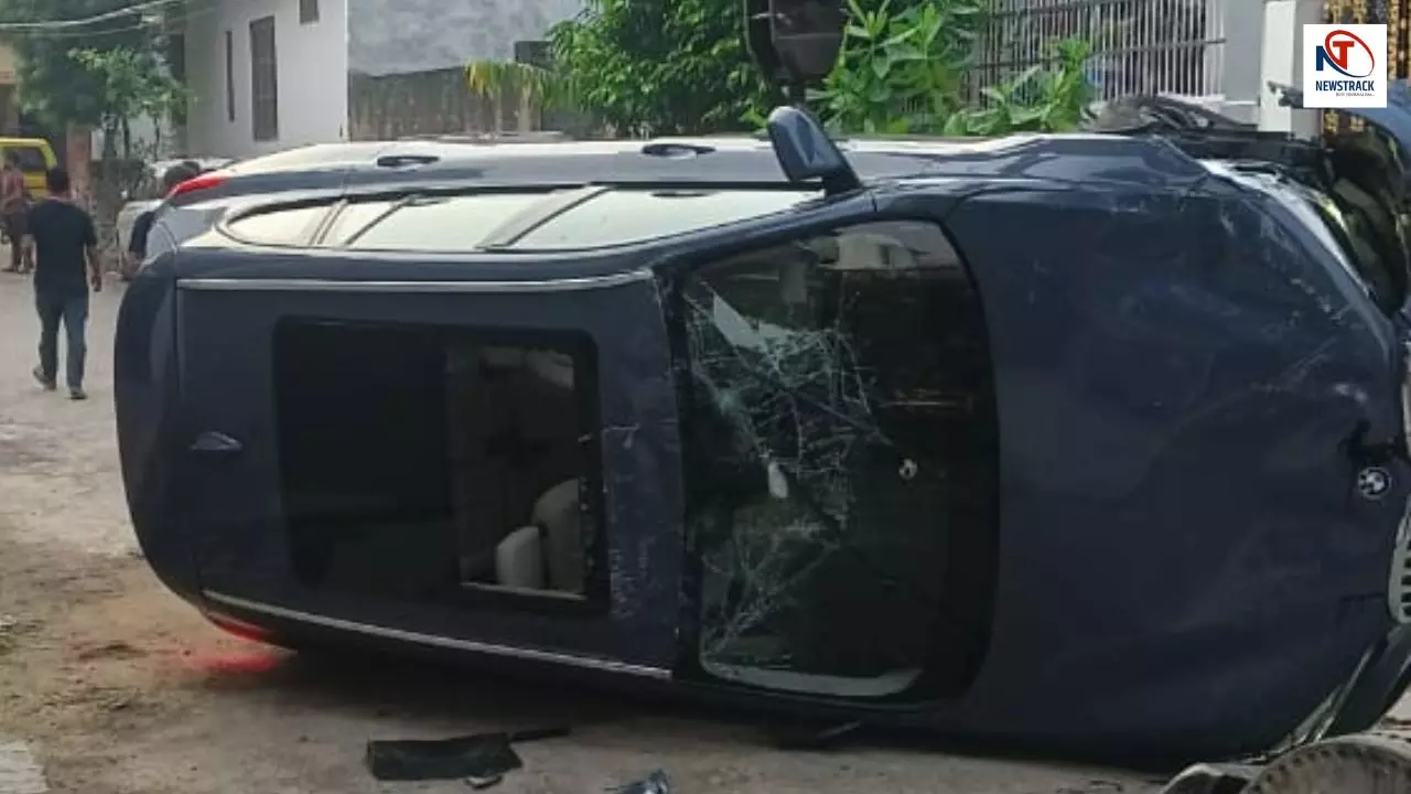 Lucknow News: नशे में धुत युवक की BMW पलटने का वीडियो आया सामने, चकनाचूर हुई इतनी महंगी गाड़ी