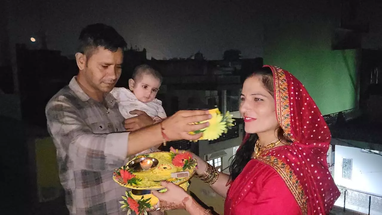 Faith and joy on Karwa Chauth, women perform Khola Vrat