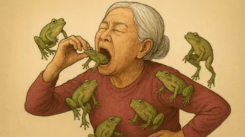 Woman Eats Live Frogs Woman Eats Live Frogs