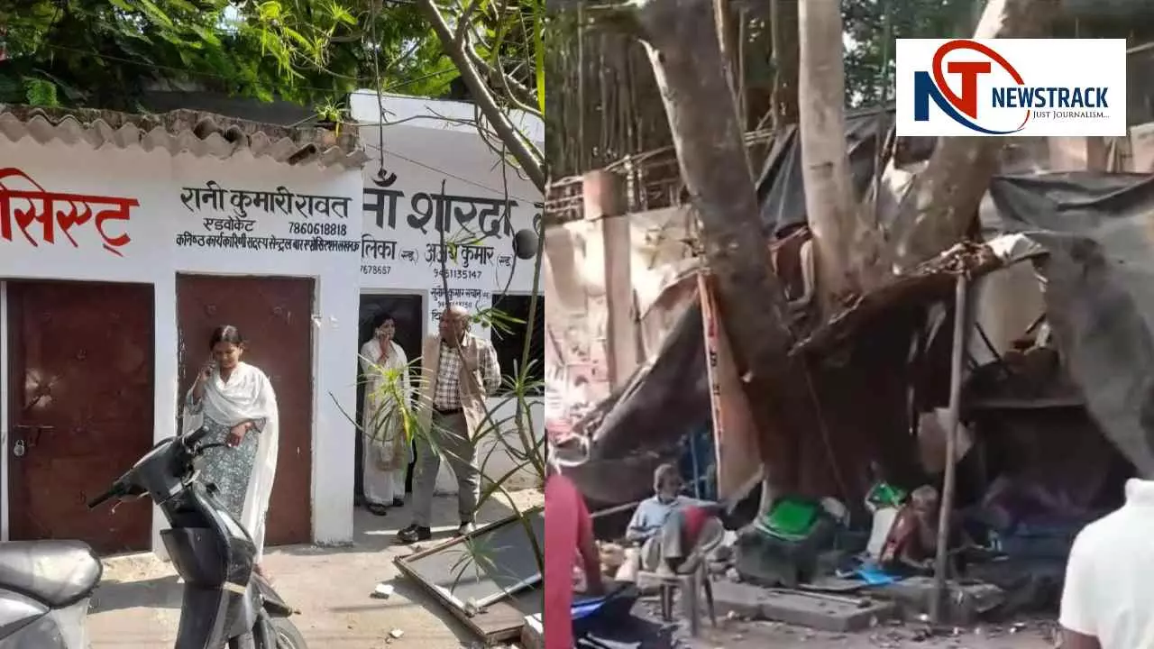 लखनऊ सिविल कोर्ट में अधिवक्ताओं के चैंबर पर चला बुलडोजर, बिना नोटिस कार्रवाई से आक्रोश