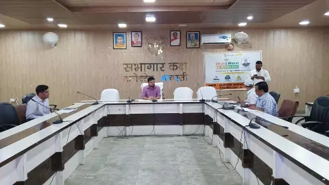 DM officials at meeting to review development works