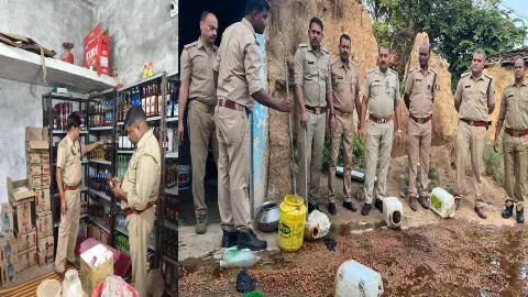 Chitrakoot News: आबकारी टीम ने शराब की दुकानों में की छापेमारी, 20 लीटर कच्ची शराब जब्त