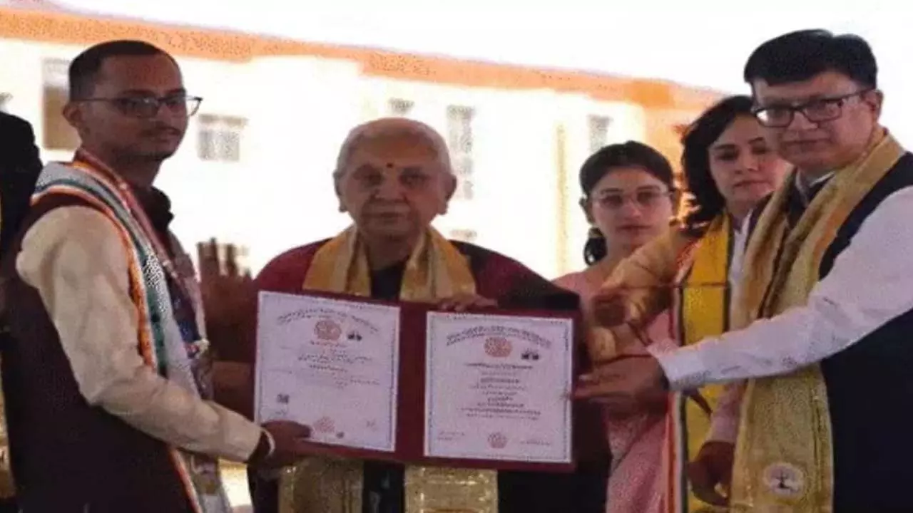 Convocation Ceremony: Idol of Sri Rama built in AI lab, presented to Governor