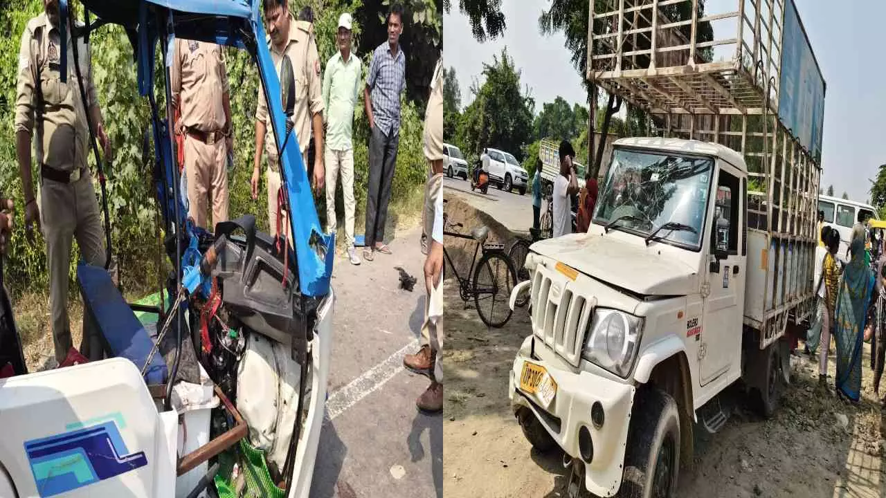 Barabanki News: बाराबंकी-बहराइच हाईवे पर भीषण हादसा! ऑटो और पिकअप में जोरदार टक्कर, चालक की मौत