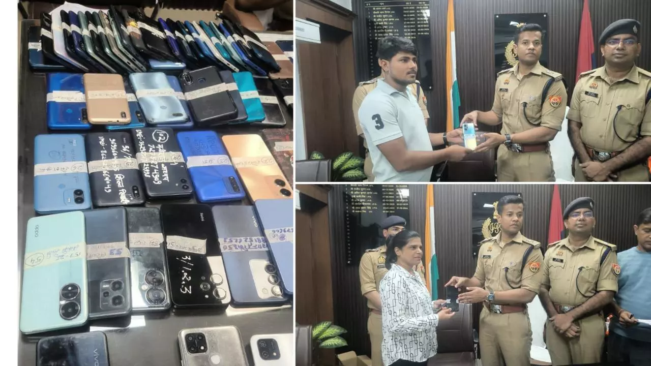 लखनऊ पुलिस की डिजिटल चौकसी ने लौटाई मुस्कान! 2 साल में खोए हुए 22 लाख की कीमत के 111 मोबाइल बरामद