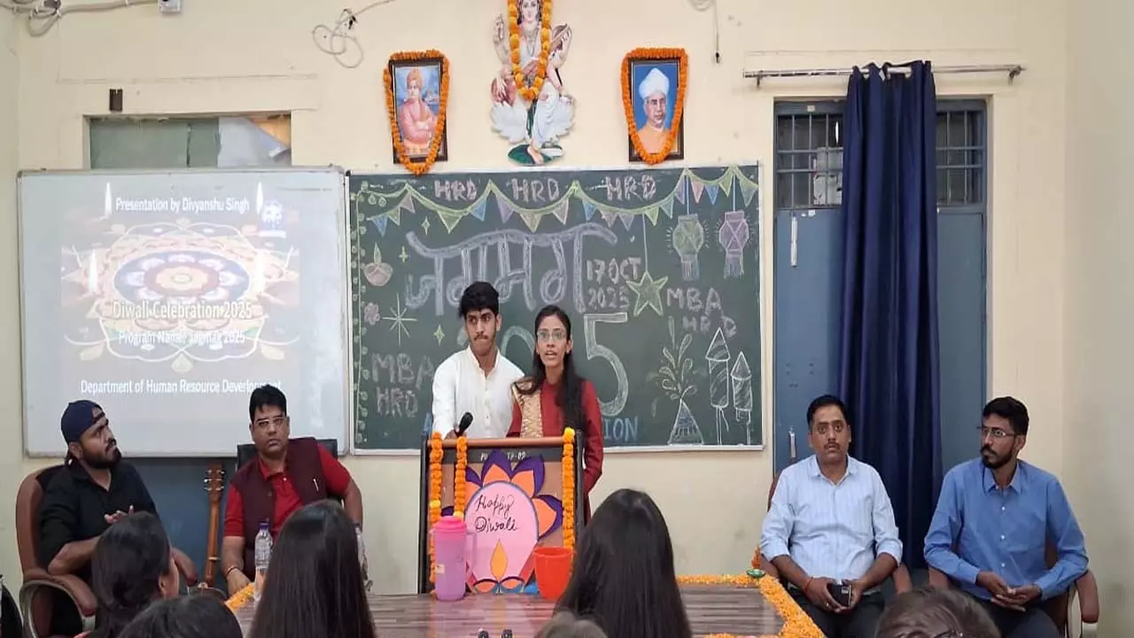 Jagmag 2025 Dipotsav at Purvanchal University, students show creativity