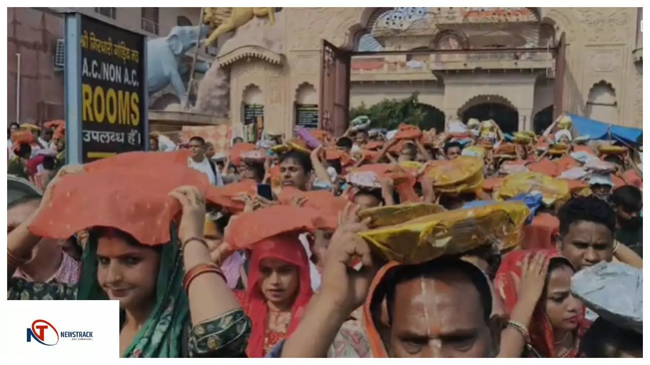 Mathura News : गोवर्धन पूजा पर गोवर्धन में श्रद्धालुओं का भारी सैलाब, भक्तों ने किया भव्य आयोजन