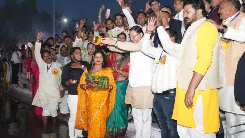 Uttarakhand CM Chhath puja Uttarakhand CM Chhath puja