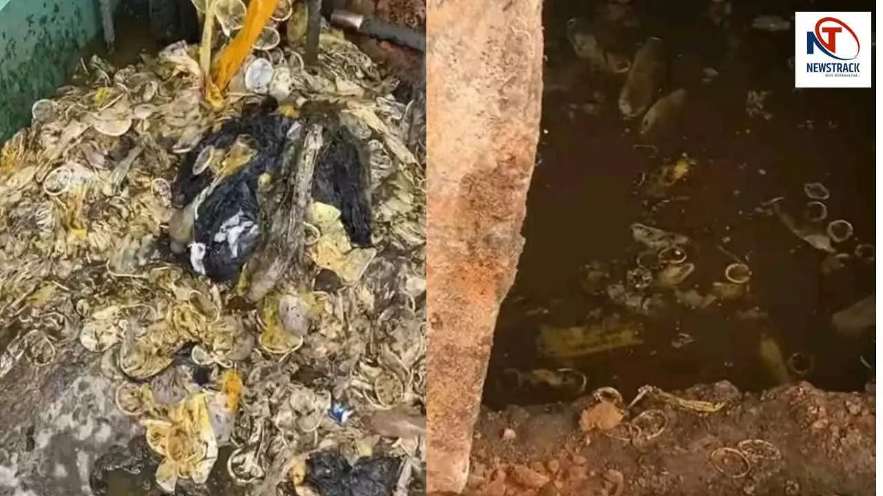 दिल्ली के गर्ल्स हॉस्टल में कंडोम के ढेर से जाम हुआ सीवर, वायरल वीडियो ने सोशल मीडिया पर मचाया तहलका दिल्ली के गर्ल्स हॉस्टल में कंडोम के ढेर से जाम हुआ सीवर, वायरल वीडियो ने सोशल मीडिया पर मचाया तहलका