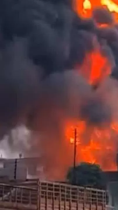Fire in Delhi