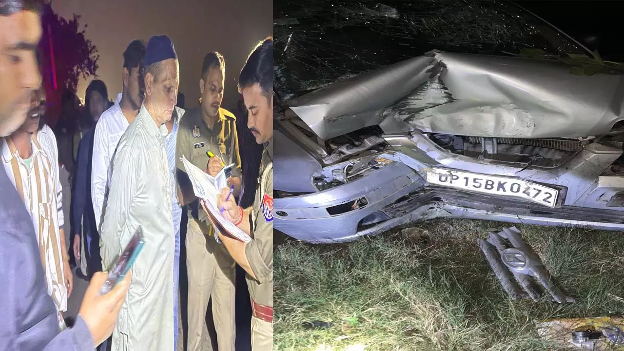 Hapur News: शादी की खुशियां बनी मातम, तेज रफ्तार कार पुलिया से टकराई, 3 साल की मासूम और महिला की मौत