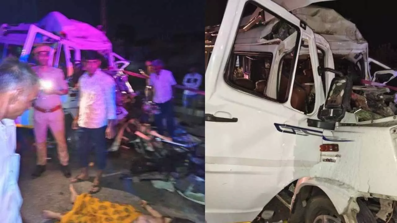 जोधपुर में भयंकर सड़क हादसा, खड़े ट्रक से टकराया श्रद्धालुओं से भरा टेंपो ट्रैवलर, 18 की मौत कई घायल