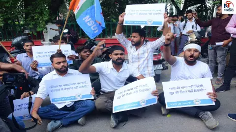 NSUI Students Protest