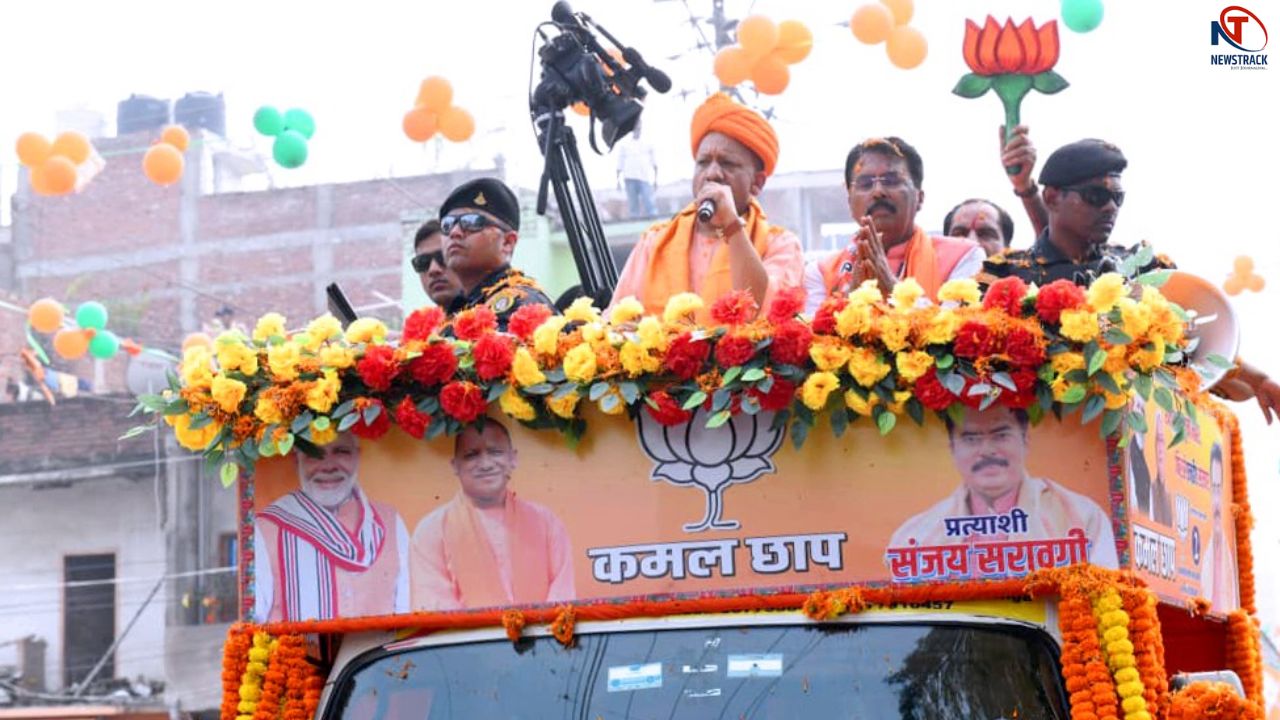 Bihar Election 2025: CM Yogi Adityanath in Darbhanga Roadshow, Chants ...