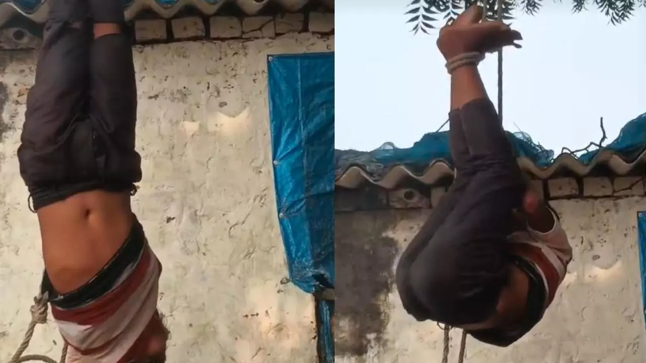 Maharajganj News: महराजगंज में नाबालिग को पेड़ से उल्टा लटकाकर दी तालिबानी सजा Maharajganj News: महराजगंज में नाबालिग को पेड़ से उल्टा लटकाकर दी तालिबानी सजा