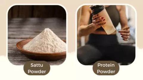 Sattu Shake vs Protein Powder: सत्तू शेक बनाम प्रोटीन पाउडर - कौन है ज़्यादा ताकतवर? Sattu Shake vs Protein Powder: सत्तू शेक बनाम प्रोटीन पाउडर - कौन है ज़्यादा ताकतवर?