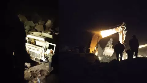 Damaged by Dhansi stone quarries, Pockland and Dumper after D4 blasting