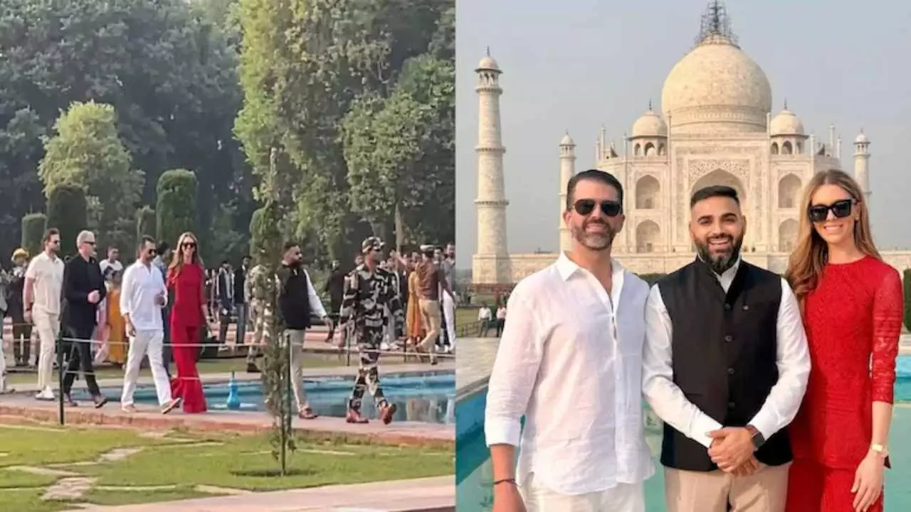 Donald Trump Jr’s India Visit: Taj Mahal Tour, Vantara Visit & Udaipur Royal Wedding Highlights | ताजमहल-वनतारा अब रॉयल वेडिंग! भारत आते ही सुर्ख़ियों में ट्रंप के बेटे, बने अंबानी ...