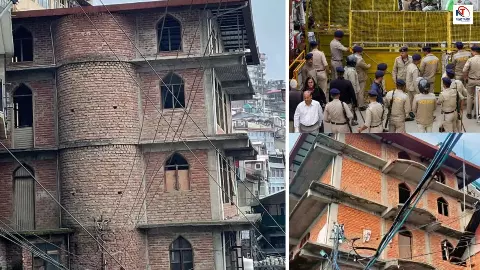 जुमे नमाज के दिन बवाल, संजौली में हिंदू संगठन का प्रदर्शन, मस्जिद में बिजली-पानी बंद करने की मांग