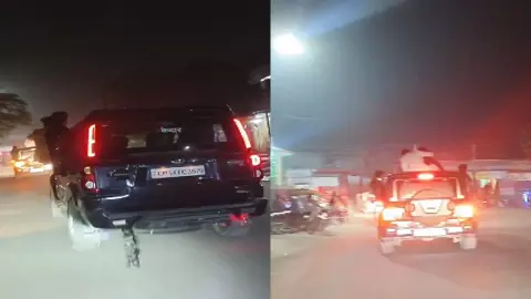 Viral video of stunt on car in Shamli, questions on road safety