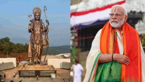 मोदी रक्षति रक्षित... पीएम ने दुनिया की सबसे ऊंची भगवान श्रीराम की प्रतिमा का किया अनावरण