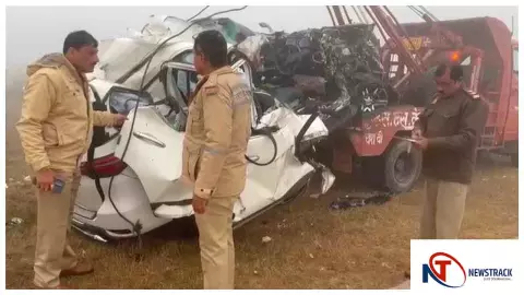 Unnao News : आगरा-लखनऊ एक्सप्रेसवे पर दर्दनाक हादसा: फॉर्च्यूनर कार से 4 लोगों की मौत, पहचान अधूरी