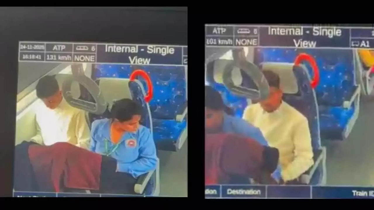 खुल्लेआम ट्रेन में कपल ने की अश्लीलता की हदें पार! नमो भारत में शर्म से यात्री हुए पानी-पानी, देखें वीडियो