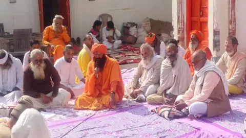 Sadhu-Sant Lamband protests against demolition of hundreds of years old Gaurihar Temple