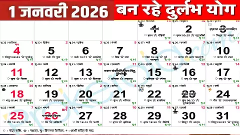 1 January 2026: साल की पहली तारीख बेहद खास, ये दुर्लभ योग तय करेंगे पूरा साल,दिखेगा 12 राशियो पर असर 1 January 2026: साल की पहली तारीख बेहद खास, ये दुर्लभ योग तय करेंगे पूरा साल,दिखेगा 12 राशियो पर असर