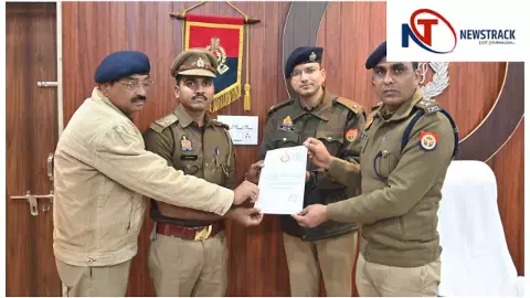 Azamgarh News : इनामिया व शातिर अपराधियों की गिरफ्तारी पर पुलिस कर्मी सम्मानित