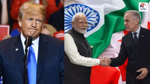 अमेरिका की बर्बादी शुरू? कनाडा ने थाम लिया भारत का हाथ, ट्रंप की 100% टैरिफ वाली गीदड़भभकी फेल!