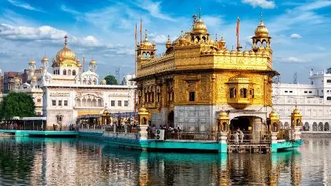 Khalistani Flag in Golden Temple