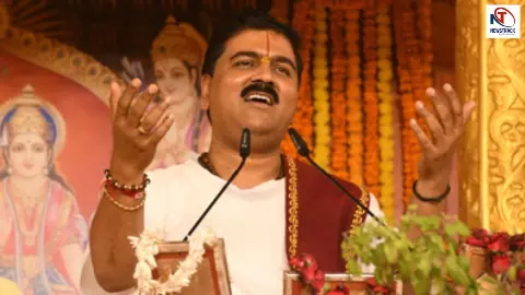 दम है तो गोली मारकर... कथावाचक राजन महाराज राम कथा के दौरान किस पर भड़के? भरे मंच से कह दी ऐसी बात दम है तो गोली मारकर... कथावाचक राजन महाराज राम कथा के दौरान किस पर भड़के? भरे मंच से कह दी ऐसी बात