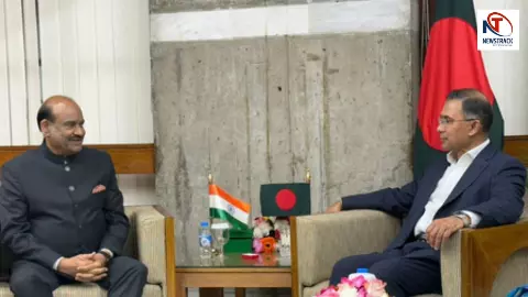बांग्लादेश के नए PM से मिले लोकसभा अध्यक्ष ओम बिरला, भारत आने का दिया न्योता