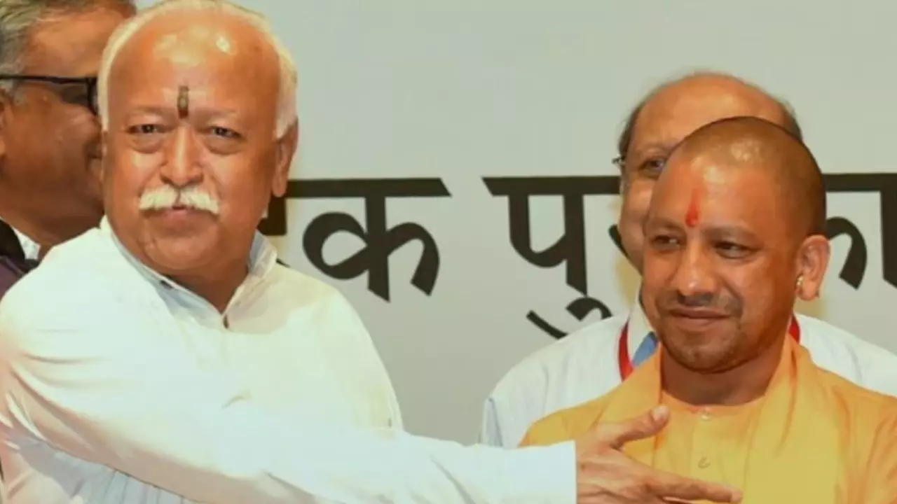 BJP strategy UP Elections| CM Yogi Adityanath Mohan Bhagwat Meeting| UP ...