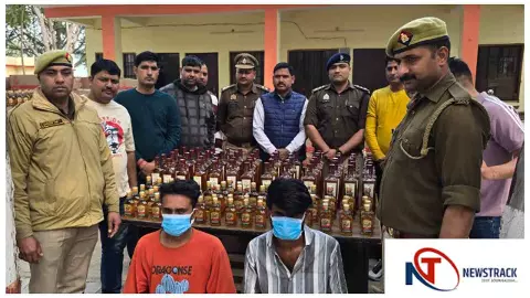 Firozabad News :  फिरोजाबाद: 1 करोड़ की अवैध शराब बरामद, दो अंतर्राज्यीय तस्कर गिरफ्तार