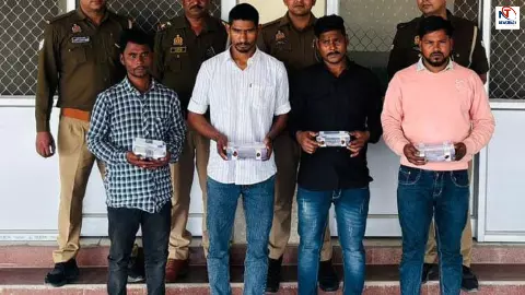 Azamgarh News: आजमगढ़ रेलवे स्टेशन पर बड़ा खुलासा: ट्रेनों में बैग काटने वाले 4 शातिर चोर गिरफ्तार Azamgarh News: आजमगढ़ रेलवे स्टेशन पर बड़ा खुलासा: ट्रेनों में बैग काटने वाले 4 शातिर चोर गिरफ्तार