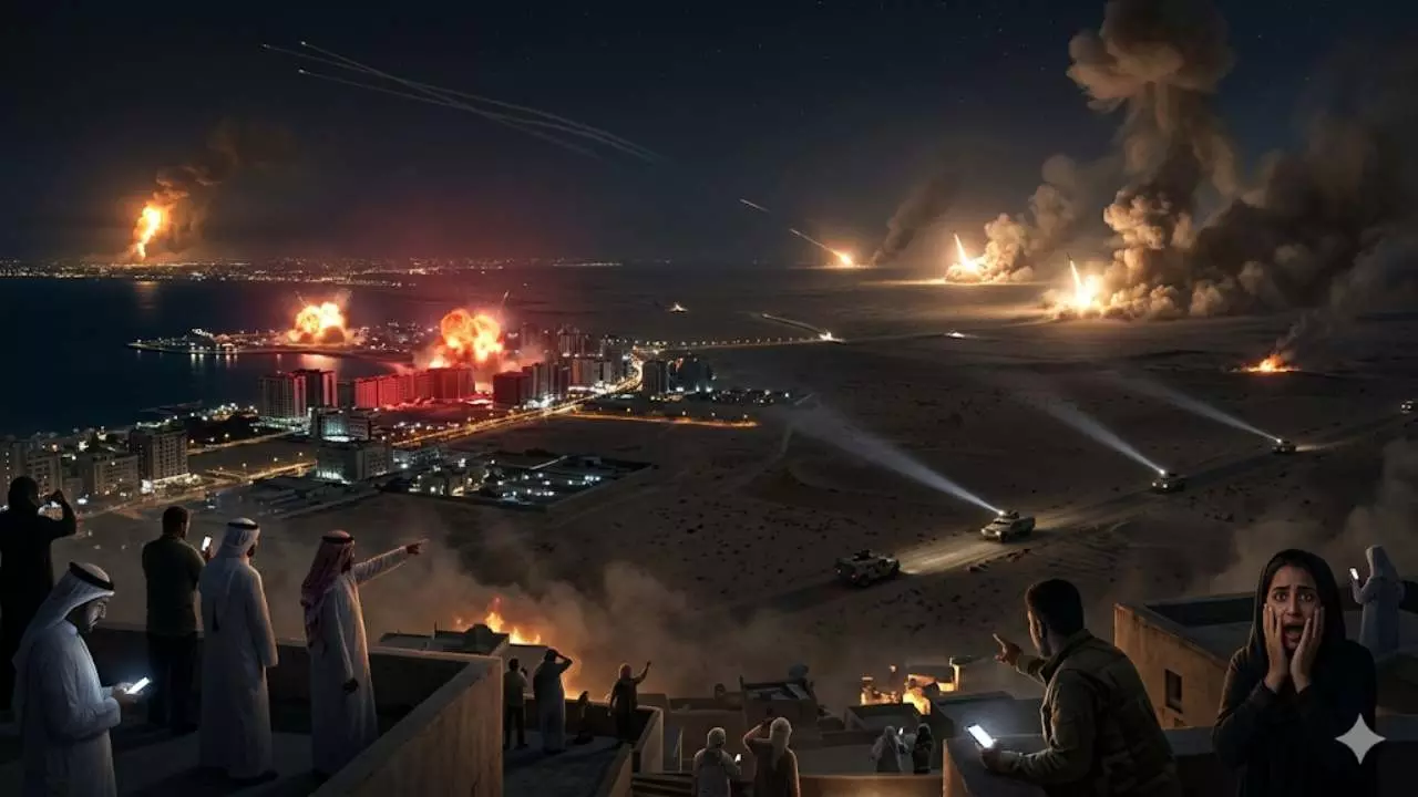 Iran Launches Missiles on 8 Countries: US Bases in UAE, Bahrain, Qatar,  Iraq Targeted | हमलों से बौखलाया ईरान! एक साथ 8 देशों पर बरसाई ताबड़तोड़  मिसाइलें, UAE और बहरीन में भयंकर