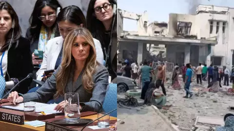 165 बच्चियों की मौत और UNSC में मेलानिया ट्रंप का शांति पाठ, US के दोगलेपन पर आगबबूला हुआ ईरान 165 बच्चियों की मौत और UNSC में मेलानिया ट्रंप का शांति पाठ, US के दोगलेपन पर आगबबूला हुआ ईरान