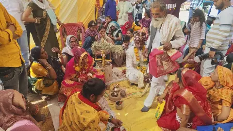 Mass marriage conference in Jaloun, eight paired spouses Mass marriage conference in Jaloun, eight paired spouses