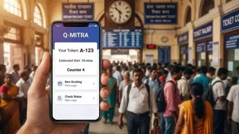 अब लाइन नहीं, स्मार्ट तरीका अपनाइए... ‘क्यू-मित्र’ से मिलेगा तत्काल टिकट, रेलवे की नई पहल अब लाइन नहीं, स्मार्ट तरीका अपनाइए... ‘क्यू-मित्र’ से मिलेगा तत्काल टिकट, रेलवे की नई पहल