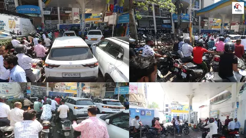 Lucknow Petrol Crisis: कैपिटल पेट्रोल पम्प पुलिस लगी, पेट्रोल पम्पों पर लग रहीं लम्बी कतारें Lucknow Petrol Crisis: कैपिटल पेट्रोल पम्प पुलिस लगी, पेट्रोल पम्पों पर लग रहीं लम्बी कतारें