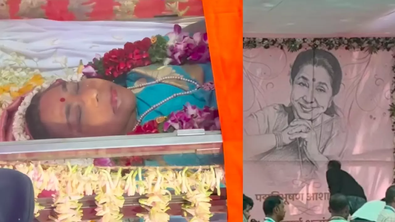 Asha Bhosle Last Video | Asha Bhosle Last Rites Video | Asha Bhosle ...